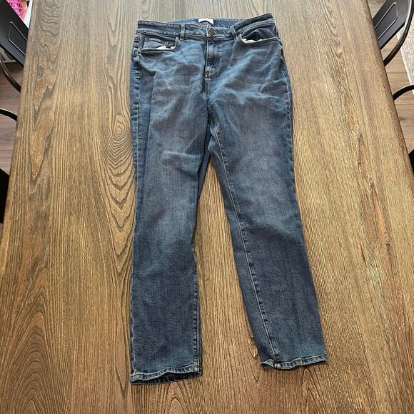 LOFT Outlet Curvy Skinny Jeans High-Rise Denim Stretch Medium Wash Blue Size 10 - Picture 1 of 13